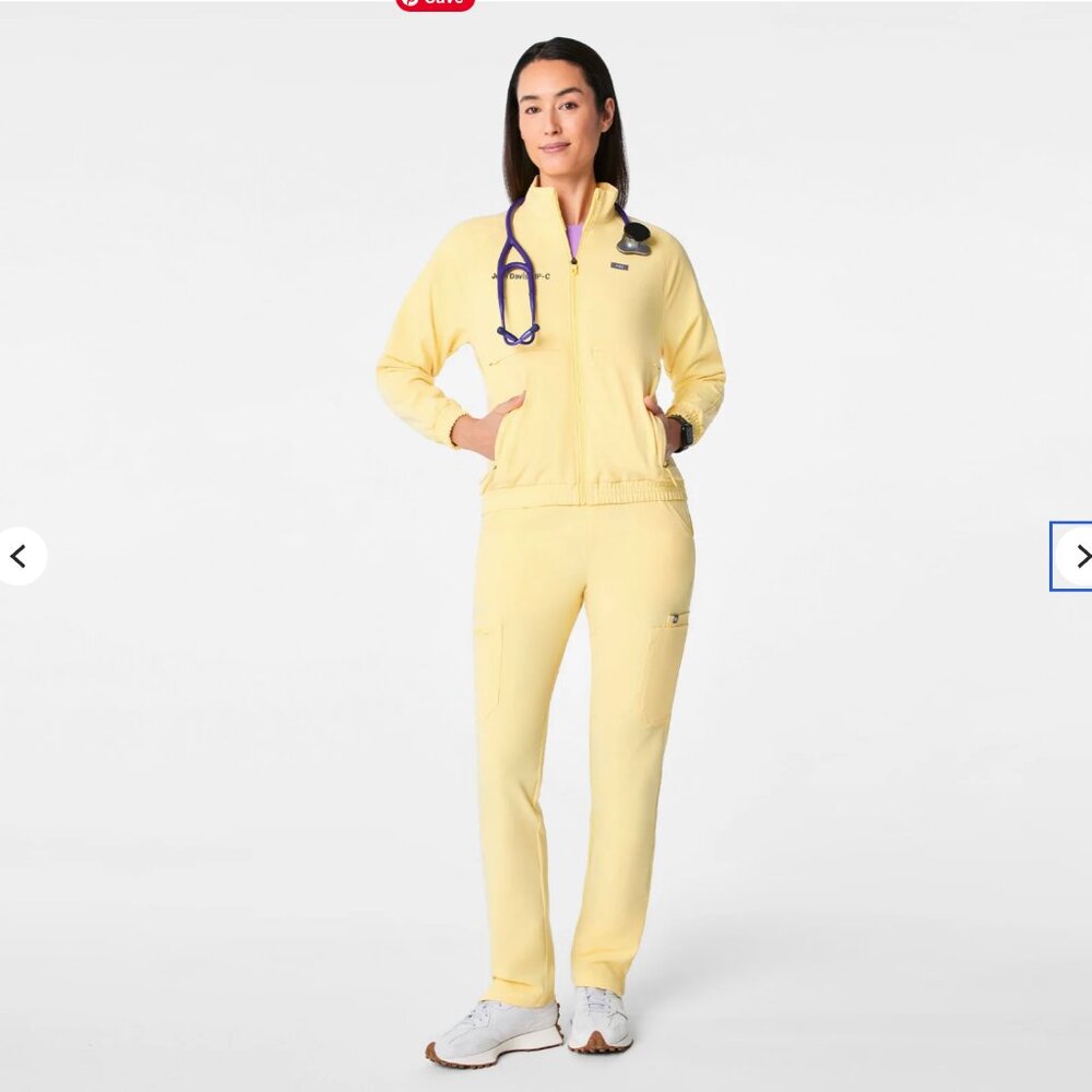 SYDNEY SCRUB JACKET BUTTER YELLOW - Picture 5 of 10